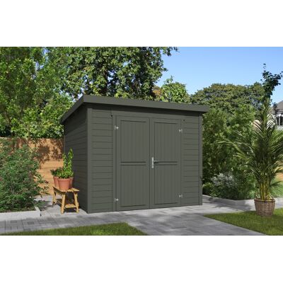 Outdoor Life Mila Tuinhuis 250x250 cm 28 mm vuren Green Grey gecoat Outdoor Life Mila Tuinhuis 250x250 cm 28 mm vuren Green Grey gecoat