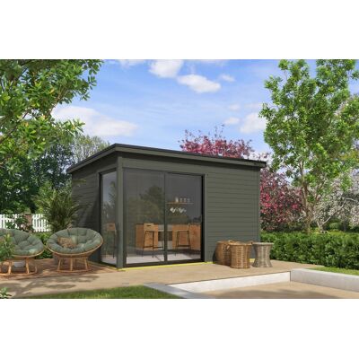 Outdoor Life Olivia Tuinhuis 385x295 cm 28 mm vuren Green Grey gecoat Outdoor Life Olivia Tuinhuis 385x295 cm 28 mm vuren Green Grey gecoat