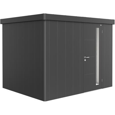 Biohort Neo Opslaghuis - Donkergrijs - Enkele deur - 6,89m² - 222x292cm Biohort Neo Opslaghuis - Donkergrijs - Enkele deur - 6,89m² - 222x292cm