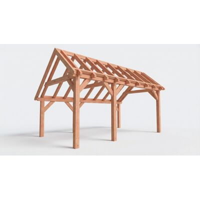 Trendhout Bouwpakket kapschuur 588,5x346 cm fijnbezaagd Douglas Trendhout Bouwpakket kapschuur 588,5x346 cm fijnbezaagd Douglas
