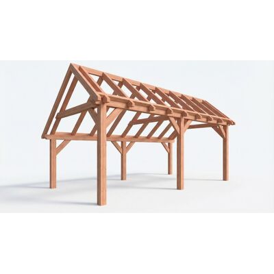 Trendhout Bouwpakket kapschuur 637x346 cm fijnbezaagd Douglas Trendhout Bouwpakket kapschuur 637x346 cm fijnbezaagd Douglas