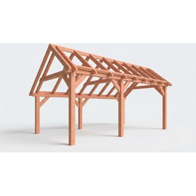 Trendhout Bouwpakket kapschuur 648,5x346 cm fijnbezaagd Douglas Trendhout Bouwpakket kapschuur 648,5x346 cm fijnbezaagd Douglas