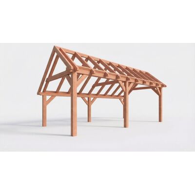 Trendhout Bouwpakket kapschuur 701,5x346 cm fijnbezaagd Douglas Trendhout Bouwpakket kapschuur 701,5x346 cm fijnbezaagd Douglas