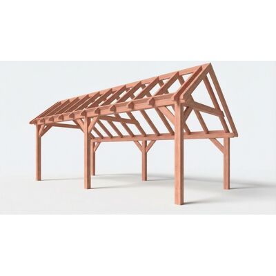 Trendhout Bouwpakket kapschuur 766x346 cm fijnbezaagd Douglas Trendhout Bouwpakket kapschuur 766x346 cm fijnbezaagd Douglas