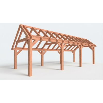 Trendhout Bouwpakket kapschuur 928x346 cm fijnbezaagd Douglas Trendhout Bouwpakket kapschuur 928x346 cm fijnbezaagd Douglas