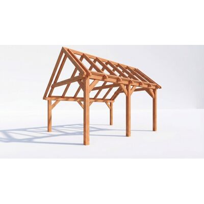 Trendhout Bouwpakket kapschuur 531x410,5 cm fijnbezaagd Douglas Trendhout Bouwpakket kapschuur 531x410,5 cm fijnbezaagd Douglas