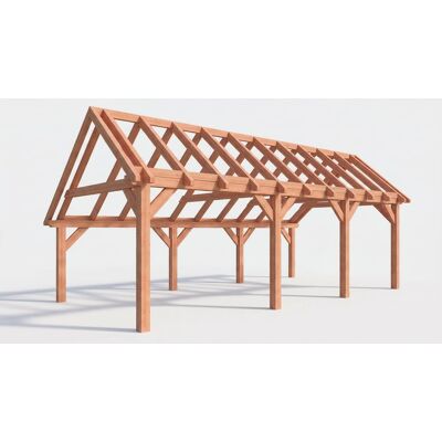 Trendhout Bouwpakket kapschuur 822x410,5 cm fijnbezaagd Douglas Trendhout Bouwpakket kapschuur 822x410,5 cm fijnbezaagd Douglas