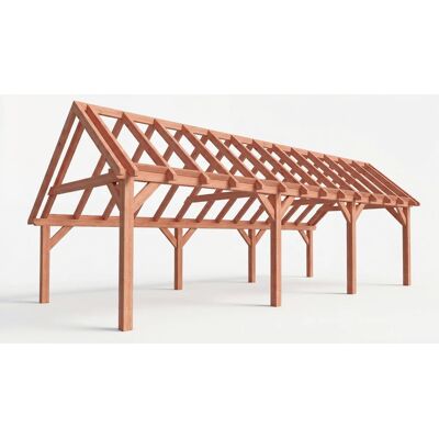 Trendhout Bouwpakket kapschuur 992,5x410,5 cm fijnbezaagd Douglas Trendhout Bouwpakket kapschuur 992,5x410,5 cm fijnbezaagd Douglas