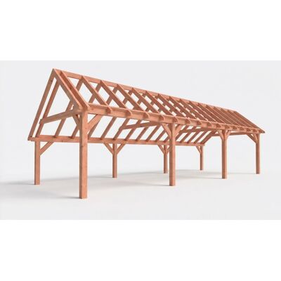 Trendhout Bouwpakket kapschuur 1121,5x410,5 cm fijnbezaagd Douglas Trendhout Bouwpakket kapschuur 1121,5x410,5 cm fijnbezaagd Douglas