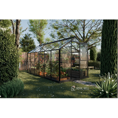 Royal Well Mary IV aluminium tuinkas 212x430 cm zwart Royal Well Mary IV aluminium tuinkas 212x430 cm zwart