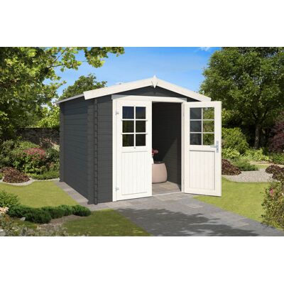 Van Kooten Tuin en Buitenleven - Ingo - 250x250 cm - Grey-White coating - Blokhut Van Kooten Tuin en Buitenleven - Ingo - 250x250 cm - Grey-White coating - Blokhut