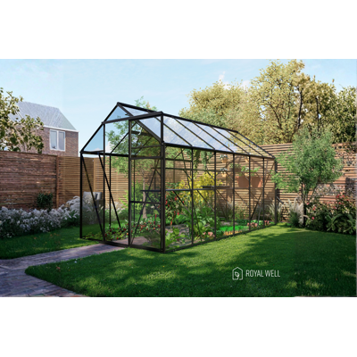 Royal Well Kate IV aluminium tuinkas 192x375 cm zwart Royal Well Kate IV aluminium tuinkas 192x375 cm zwart