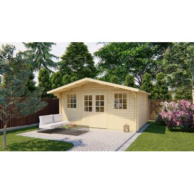 Tuindeco Parijs blokhut 500x380 cm 44 mm vuren grijs geïmpregneerd Tuindeco Parijs blokhut 500x380 cm 44 mm vuren grijs geïmpregneerd