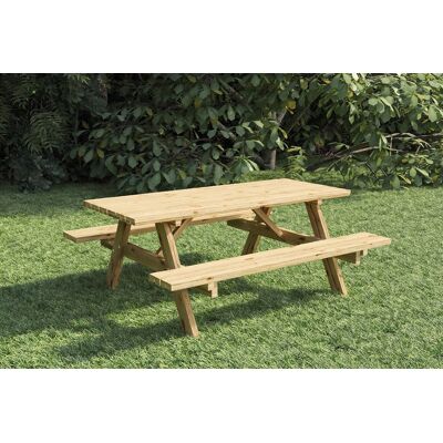 Plusjop L180 - B155 Picknicktafel - Geïmpregneerd Vurenhout - Opklapbare Zittingen Plusjop L180 - B155 Picknicktafel - Geïmpregneerd Vurenhout - Opklapbare Zittingen