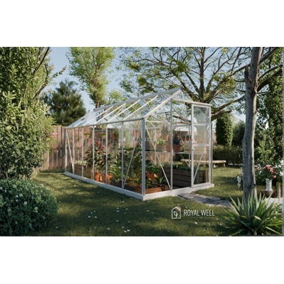 Royal Well Mary IV aluminium tuinkas 212x430 cm wit Royal Well Mary IV aluminium tuinkas 212x430 cm wit