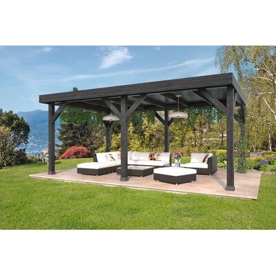 Tuindeco Rijssen overkapping 600x400 cm incl. schroefpakket Douglas zwart geïmpregneerd - Bouwpakket Tuindeco Rijssen overkapping 600x400 cm incl. schroefpakket Douglas zwart geïmpregneerd - Bouwpakket