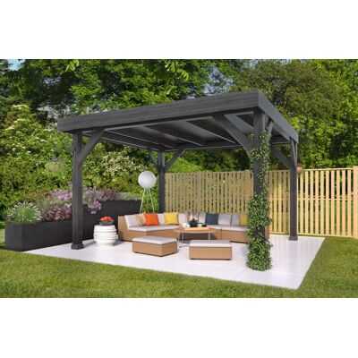 Van Kooten Rijssen 400x400cm Tuinschuur - Zwart - Incl. schroefset Van Kooten Rijssen 400x400cm Tuinschuur - Zwart - Incl. schroefset