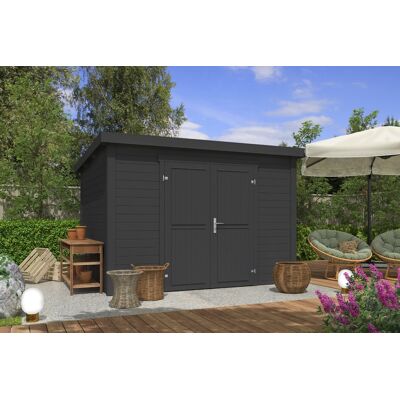 Outdoor Life Lotta Tuinhuis 300x250 cm 28 mm vuren Carbon Grey gecoat Outdoor Life Lotta Tuinhuis 300x250 cm 28 mm vuren Carbon Grey gecoat