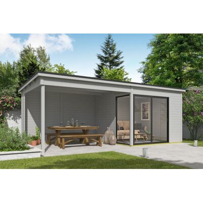 Outdoor Life Julia Tuinhuis 646x296 cm 28 mm vuren Platinum Grey gecoat Outdoor Life Julia Tuinhuis 646x296 cm 28 mm vuren Platinum Grey gecoat