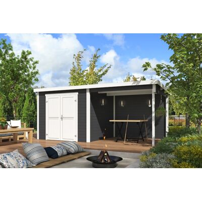 Outdoor Life Lars Tuinhuis 500x250 cm 28 mm vuren Carbon Grey-Wit gecoat Outdoor Life Lars Tuinhuis 500x250 cm 28 mm vuren Carbon Grey-Wit gecoat