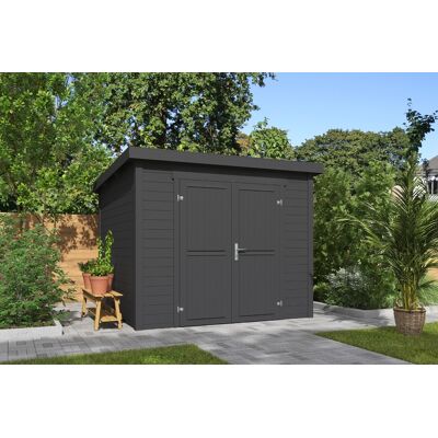 Outdoor Life Mila Tuinhuis 250x250 cm 28 mm vuren Carbon Grey gecoat Outdoor Life Mila Tuinhuis 250x250 cm 28 mm vuren Carbon Grey gecoat