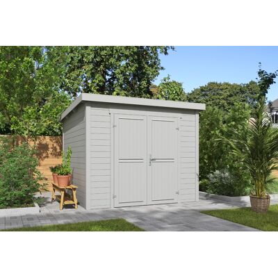 Outdoor Life Mila Tuinhuis 250x250 cm 28 mm vuren Platinum Grey gecoat Outdoor Life Mila Tuinhuis 250x250 cm 28 mm vuren Platinum Grey gecoat