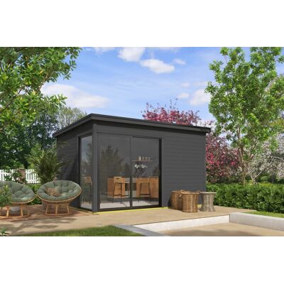 Outdoor Life Olivia Tuinhuis 385x295 cm 28 mm vuren Carbon Grey gecoat Outdoor Life Olivia Tuinhuis 385x295 cm 28 mm vuren Carbon Grey gecoat