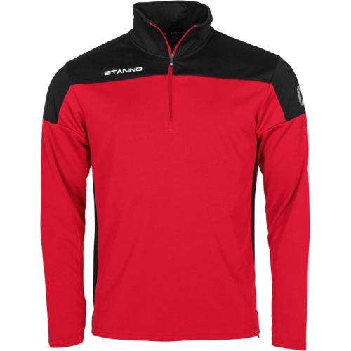 Stanno Trainingstrui Pride 1/4 zip top Rood Zwart 152