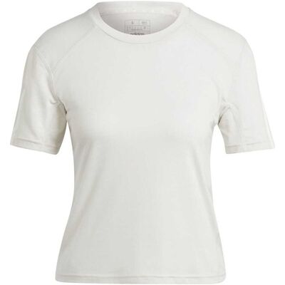 adidas Train Cotton 3-Stripes Crop T-Shirt - Grijs - T-Shirt adidas Train Cotton 3-Stripes Crop T-Shirt - Grijs - T-Shirt