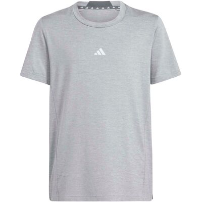 Adidas Junior Heathered Grijze T-Shirt - Maat 13-14 jaar Adidas Junior Heathered Grijze T-Shirt - Maat 13-14 jaar