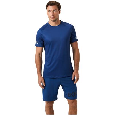 Bjorn borg Björn Borg Ace Mesh Panel T-shirt Heren Blauw M male Bjorn borg Björn Borg Ace Mesh Panel T-shirt Heren Blauw M male