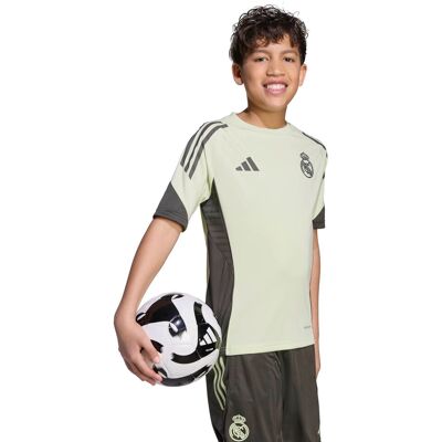 Adidas Real Madrid Tiro Trainingsshirt Kids Grijs 128 kids Adidas Real Madrid Tiro Trainingsshirt Kids Grijs 128 kids