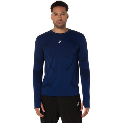 Asics Road Seamless Top Blauw L male Asics Road Seamless Top Blauw L male