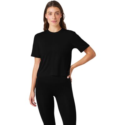 Bjorn borg Björn Borg Studio Soft Cropped T-shirt Dames Zwart L female Bjorn borg Björn Borg Studio Soft Cropped T-shirt Dames Zwart L female