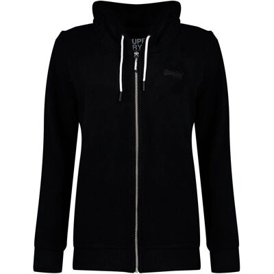 Superdry Orange Label Elite Zip Hoodie Zwart M female Superdry Orange Label Elite Zip Hoodie Zwart M female
