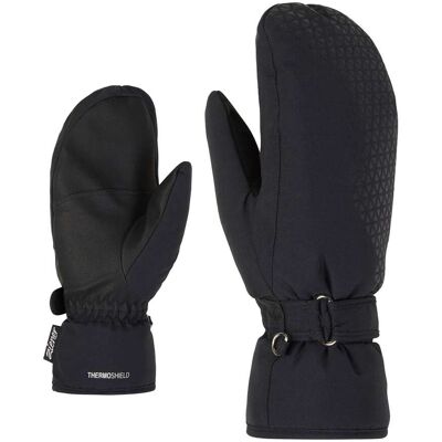 Ziener Kisari Mitten Dames Zwart 7,5 female Ziener Kisari Mitten Dames Zwart 7,5 female