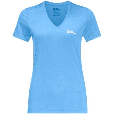 Jack Wolfskin Crosstrail Tee Blauw S female Jack Wolfskin Crosstrail Tee Blauw S female