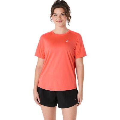 Asics Core Ss Top Dames Oranje L female Asics Core Ss Top Dames Oranje L female