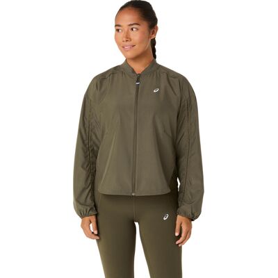 Asics Nagino Run Jacket Dames Groen XL female Asics Nagino Run Jacket Dames Groen XL female