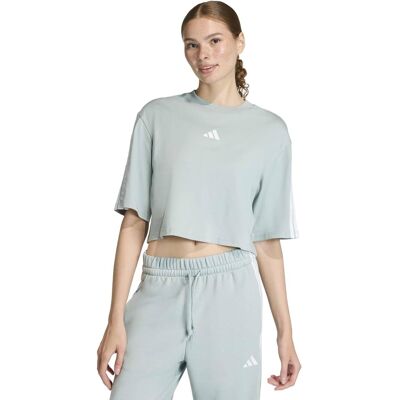 Adidas Essentials Loose Cotton 3-stripes T-shirt Groen M female Adidas Essentials Loose Cotton 3-stripes T-shirt Groen M female