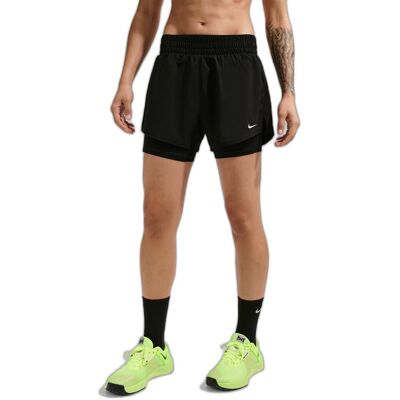 Nike Dri-fit 2-in-1 Short Zwart M female Nike Dri-fit 2-in-1 Short Zwart M female