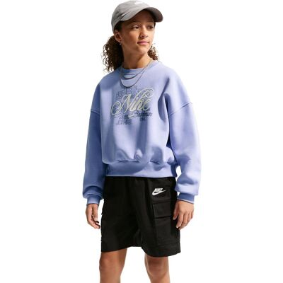 Nike Club Fleece Sweatshirt Kids Paars 128/134 girls Nike Club Fleece Sweatshirt Kids Paars 128/134 girls