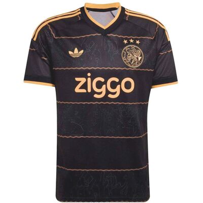 Adidas Ajax Amsterdam 26/27 Uitshirt Zwart XXL male Adidas Ajax Amsterdam 26/27 Uitshirt Zwart XXL male