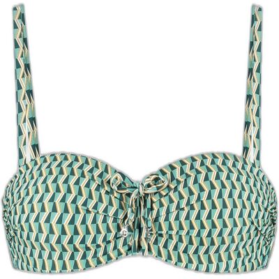 Cyell Groovy Graphic Multi-way Bandeau Bikinitop Groen 40C female Cyell Groovy Graphic Multi-way Bandeau Bikinitop Groen 40C female