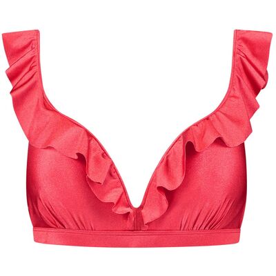 Beachlife Ruffle Padded Wired Bikinitop Rood 42D female Beachlife Ruffle Padded Wired Bikinitop Rood 42D female