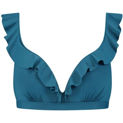 Beachlife Ruffle Padded Wired Bikinitop Petrol 42D female Beachlife Ruffle Padded Wired Bikinitop Petrol 42D female