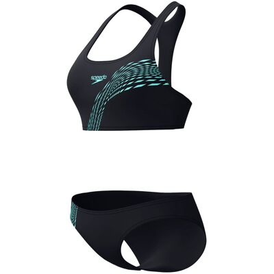 Speedo Eco Placement Bikini Zwart 36 female Speedo Eco Placement Bikini Zwart 36 female