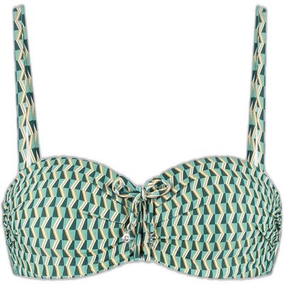 Cyell Groovy Graphic Multi-way Bandeau Bikinitop Groen 36C female Cyell Groovy Graphic Multi-way Bandeau Bikinitop Groen 36C female
