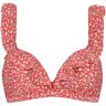 Beachlife Bikinitop Ruffle Ditsy Flowers Rood 40C female