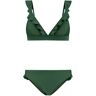 Shiwi Triangle Bikini With Ruffles Olijf 38 female